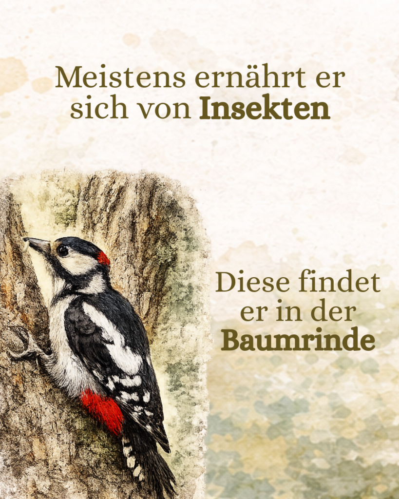 Buntspecht Ernährung